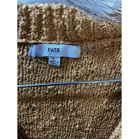FATE Fringe Sweater Pullover V Neck Large NWOT - Picture 7 of 7